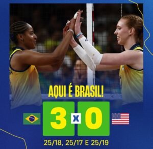 Ana Cristina lidera show brasileiro no Maracanãzinho e Brasil atropela EUA na Liga das Nações