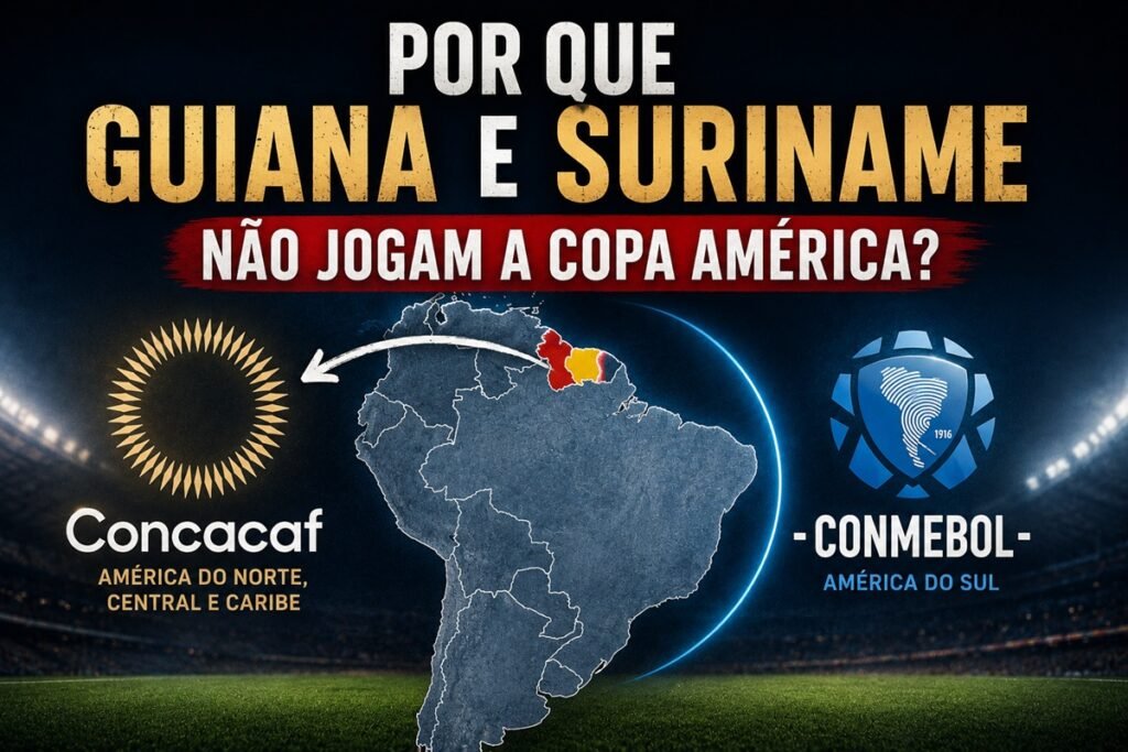 Por que Guiana e Suriname não jogam a Copa América