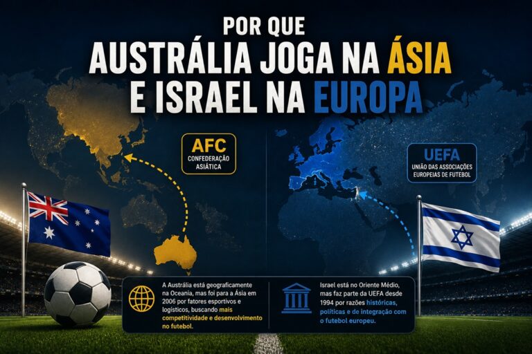 Por que a Austrália joga na Ásia e Israel joga a Eurocopa
