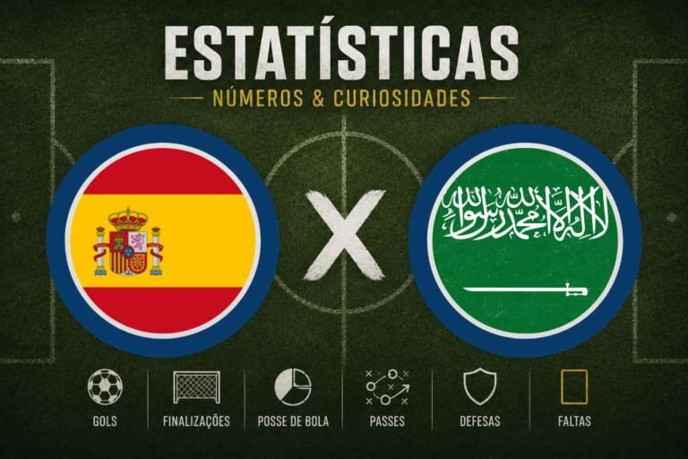 Estatísticas Espanha x Arábia Saudita: curiosidades e os números escondidos do confronto na Copa do Mundo 2026